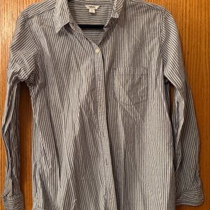 Sonoma Men's Navy Striped Button Down Shirt